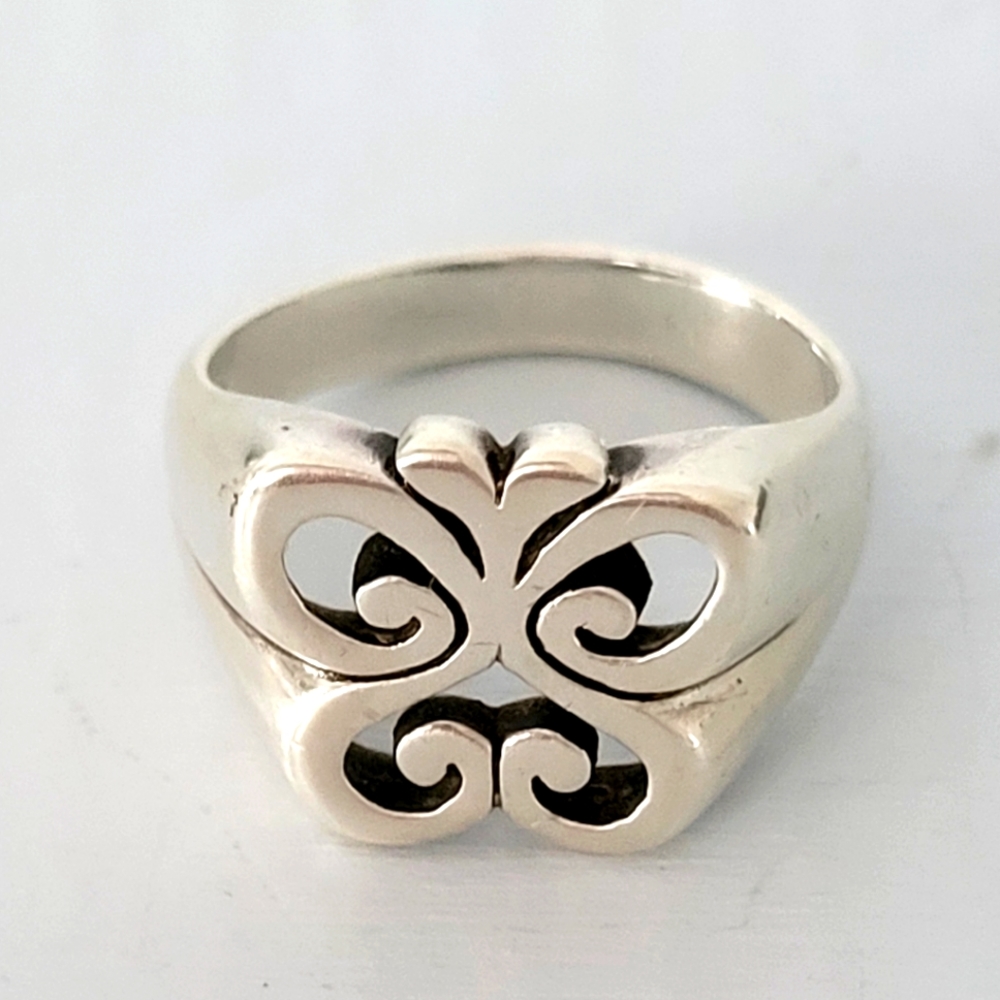 James Avery Retired Sterling Silver Butterfly Ring 7
